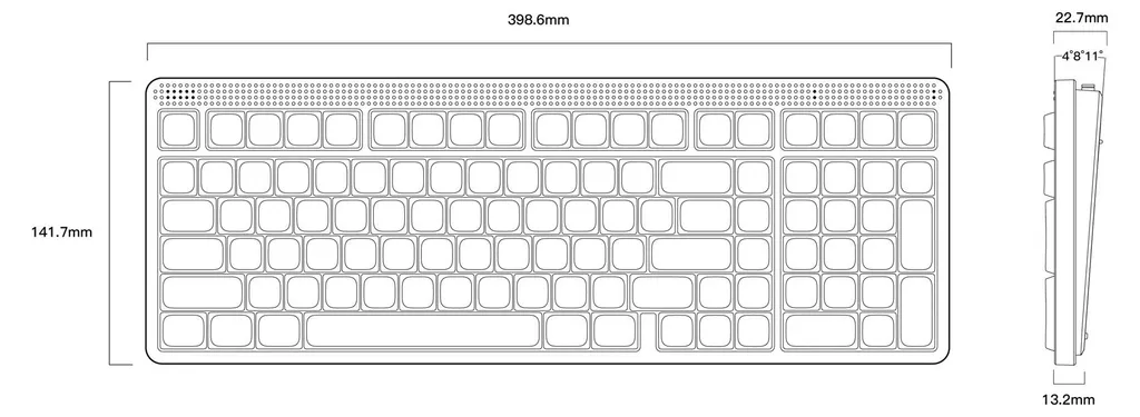 Clavier mécanique Bluetooth NuPhy Node 100 switchs Red nano blanc - 9