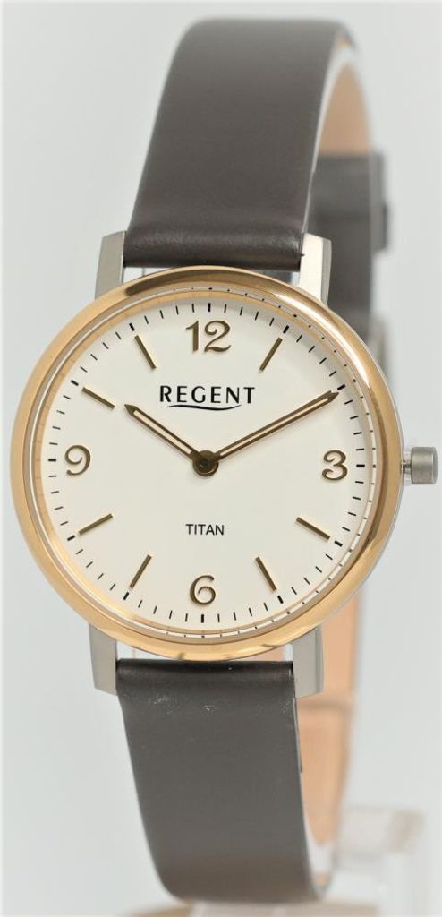 Regent Damen Uhr Lederarmband Leder Armbanduhr Analog schwarz UR2094049