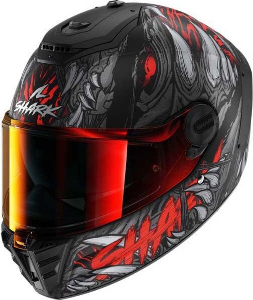 Shark Spartan RS Shaytan Helm, schwarz matt/rot, L (59/60)