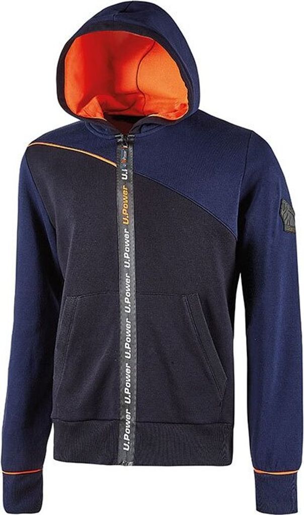 U-Power Hoody-Sweatshirt-Jacke Jupiter Lady, Farbe:deep blue, Größe:XL
