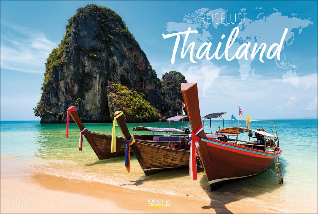 WandKalender 2026 Reiselust Thailand: Großer Foto-Kalender mit Bildern von dem beliebten Reiseziel Thailand. Edler schwarzer Hintergrund. PhotoArt...