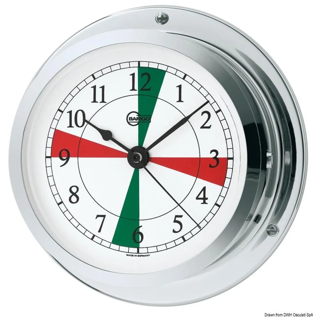 Horloge Barigo Radio Star en laiton chromé : lisibilité et précision
