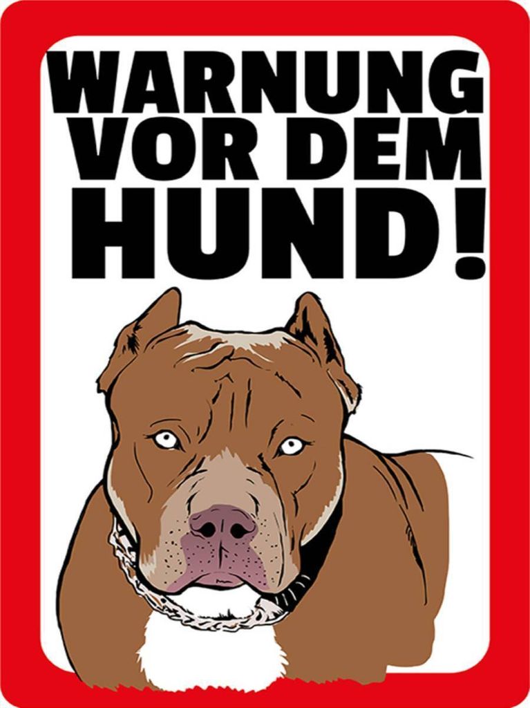 vianmo Holzschild 40x30 cm Warnung vor dem Hund
