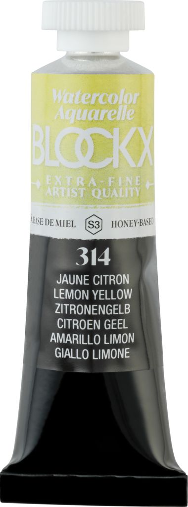 Blockx 3x Aquarellfarbe, Zitronengelb - Tube 15ml - Zitronengelb| 44314BXC