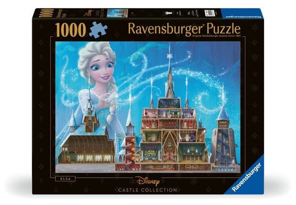Puzzle, Ravensburger Castles Elsa, 1000 Teile, Mehrfarbig, Für Kinder und Erwachsene