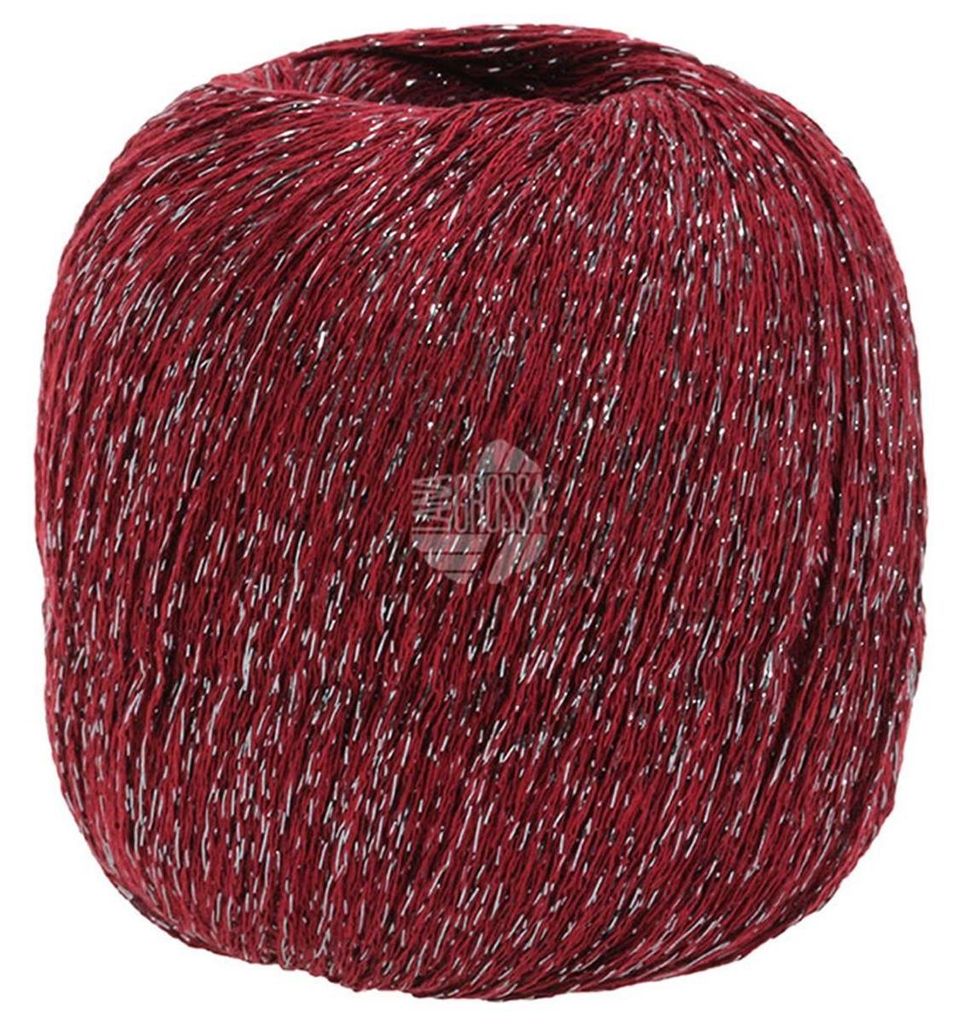 Lana Grossa - Brillino 0023 weinrot silber Produktbild 