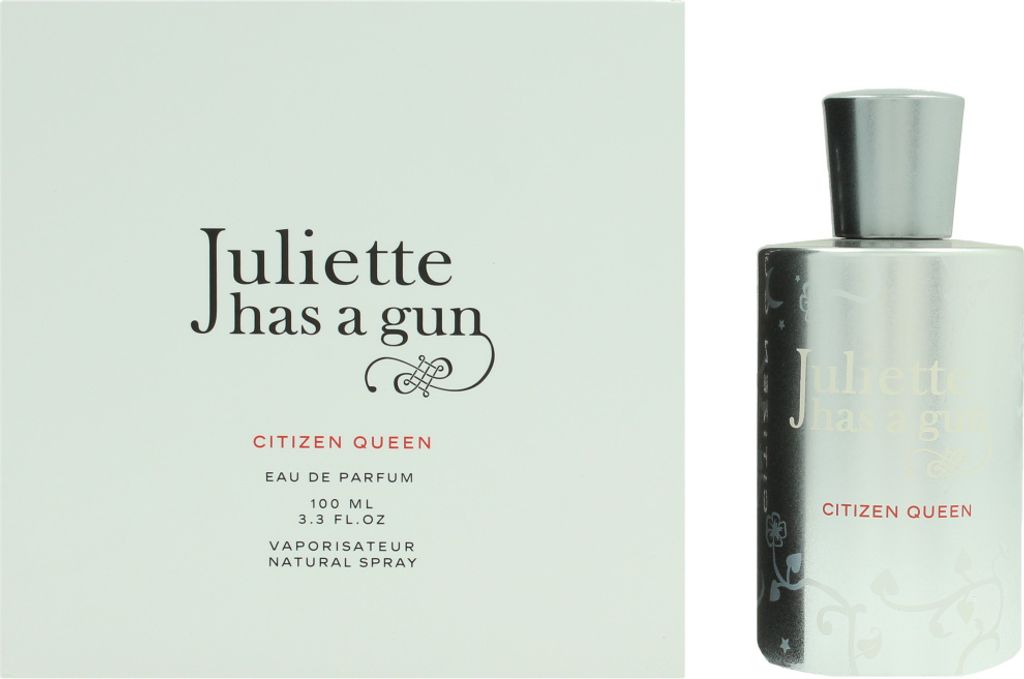 A box and bottle of Juliette Has A Gun Citizen Queen Eau de Parfum.