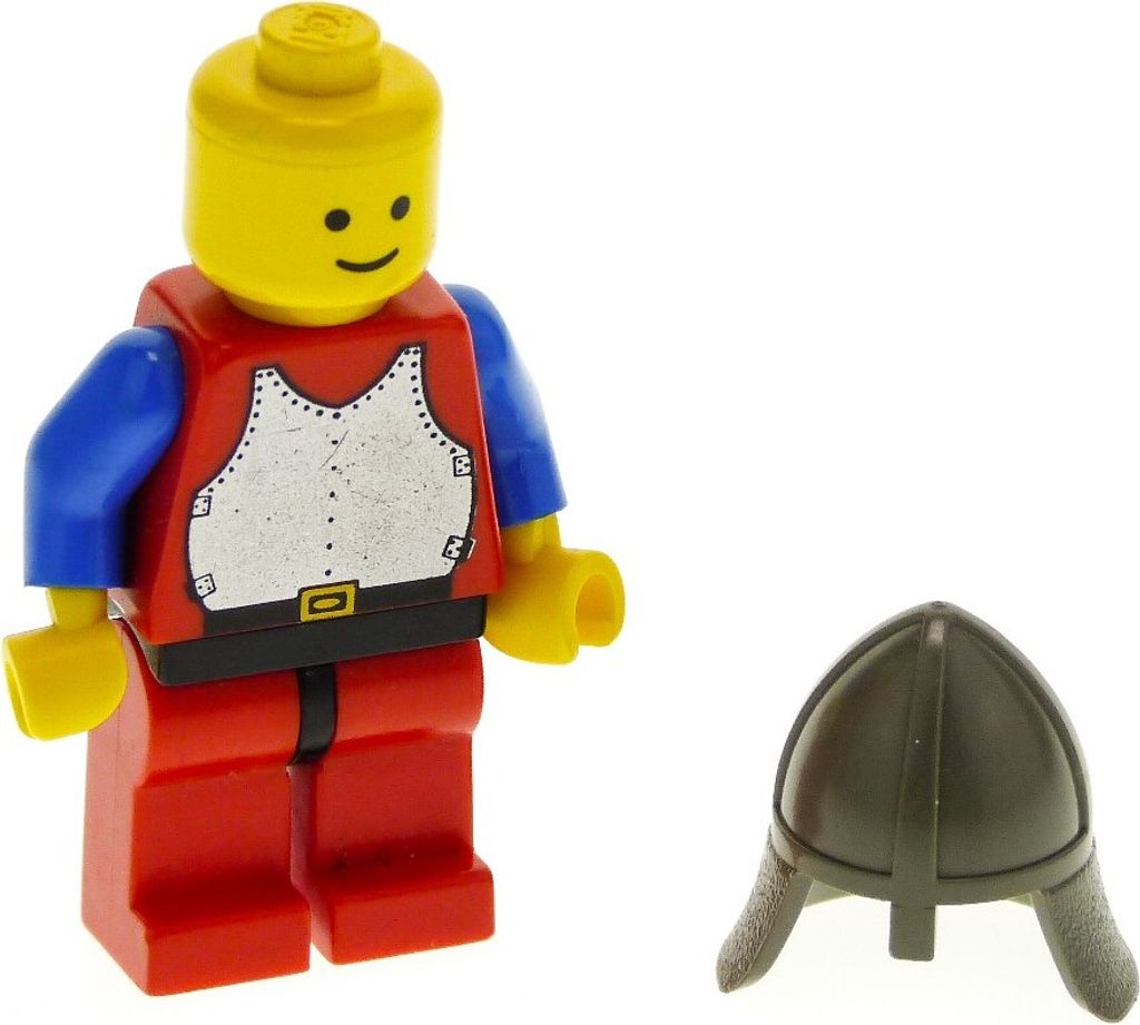 1x Lego Minifigur Ritter Lion Knights rot Brustplatte Helm Produktbild 