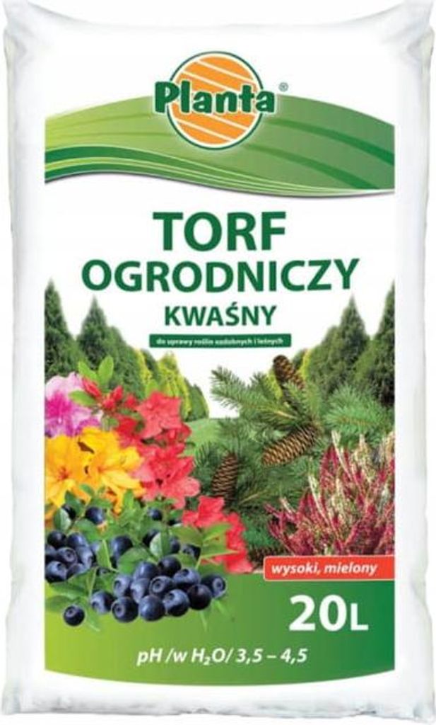 Kwaśny torf ogrodowy do borówek 20 litrów Zdjęcie produktu 