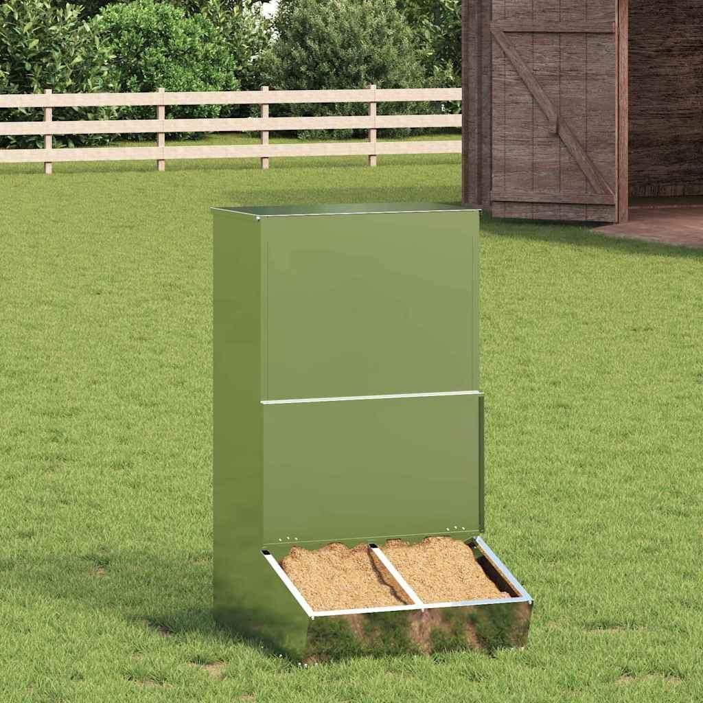 "Schlussverkauf" Schweinfutterspender - Funktionales Design - Silber 55x51x91,5 cm Verzinkter Stahl C16653