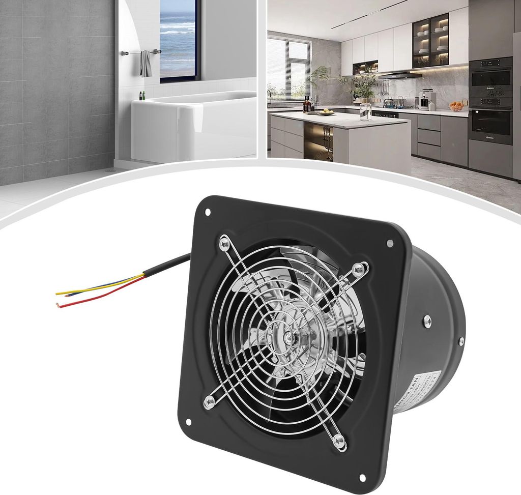 Lüftungsventilator 220V Belüftungsventilator Fenster Wand Ventilator Küche Toilette Schlafzimmer
