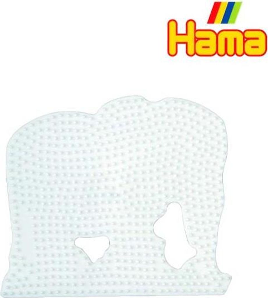 Hama Eisenperlen Grundplatte Elefant weiß