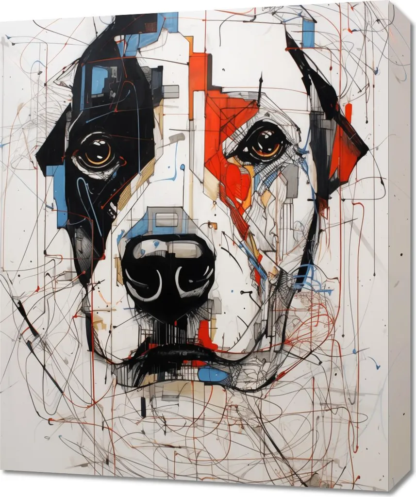 Quadro 50x60 cm Cagnolino disegnato