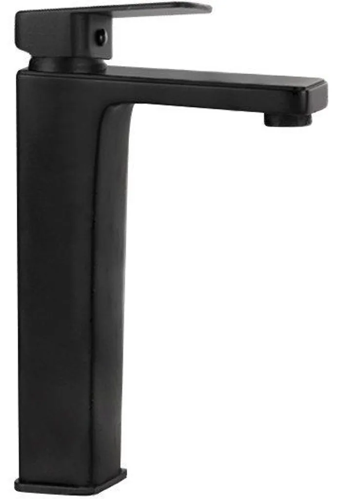 Mitigeur Lavabo Haut Noir Anti-Calcaire pour Vasque Salle de Bain