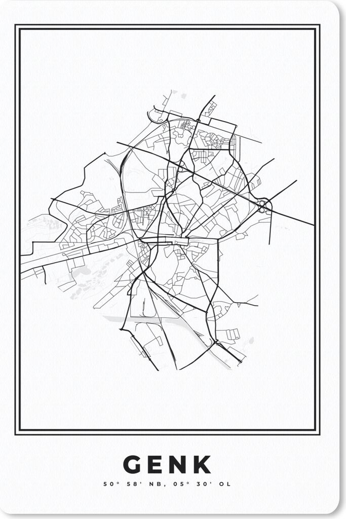 MuchoWow® Mauspad Mousepad Karte - Stadtplan - Genk - Produktbild 