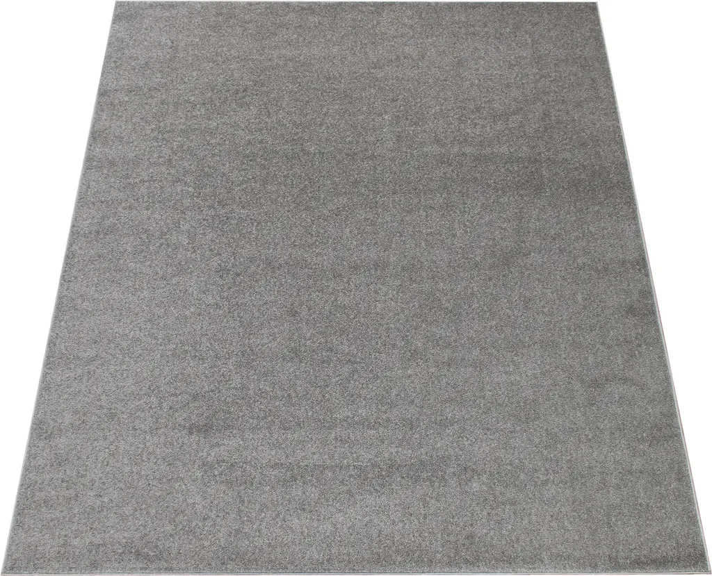 Tapis de passage moderne gris foncé uni et sobre en 80x250 cm - Salon
