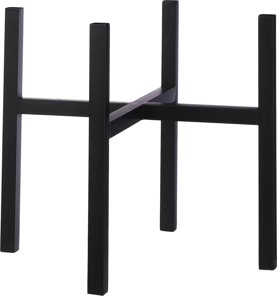 Mica Decorations Ascot Support Plantes XL Noir en Métal 46x46x40 cm