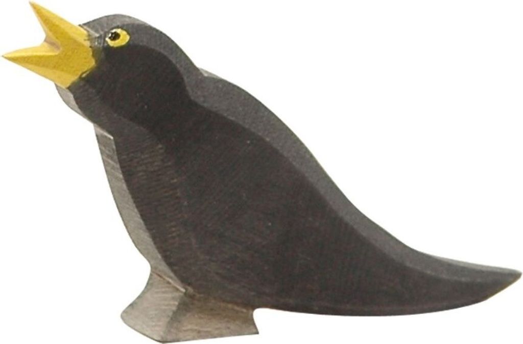 Ostheimer Amsel Holzfigur H 4 cm