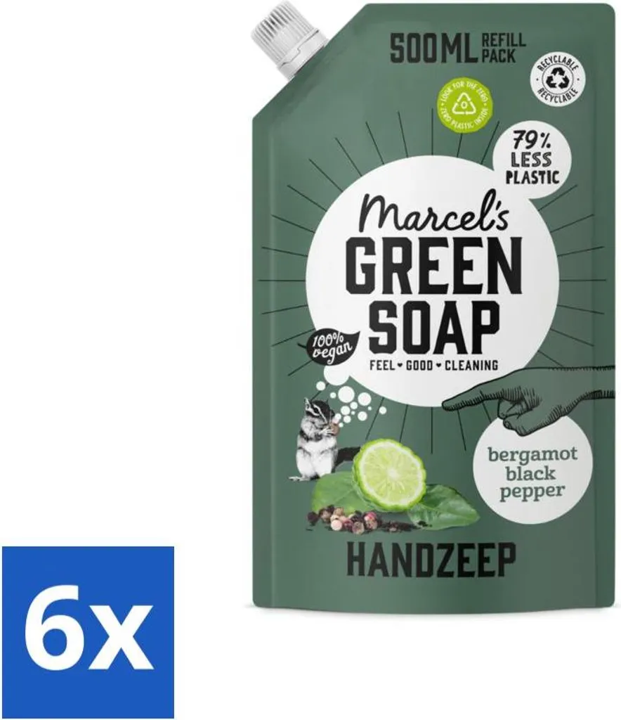 Savon pour les mains anti-dessèchement formule douce bergamote 500ml