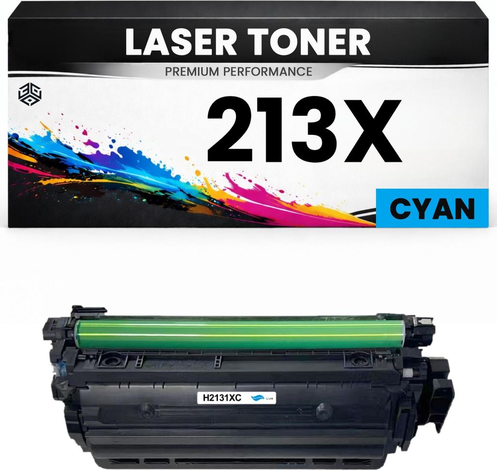 2 x XXL Toner 213X Cyan für HP kompatibel W2131X Premium Alternative LaserJet Enterprise 5700dn 6700dn 6701dn MFP 5800f 5800dn 6800dn Color 5800zf