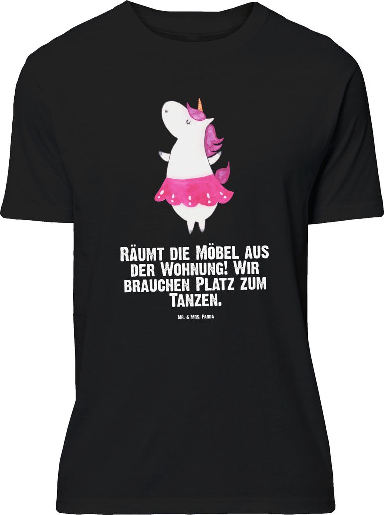 Mr. & Mrs. Panda Tshirt Einhorn Ballerina - Schwarz - Geschenk, Unicorn, S T-Shirt, Geburtstag, Lustiges, Shirt, Party, mit Aufdruck, Wohnung, Einh...
