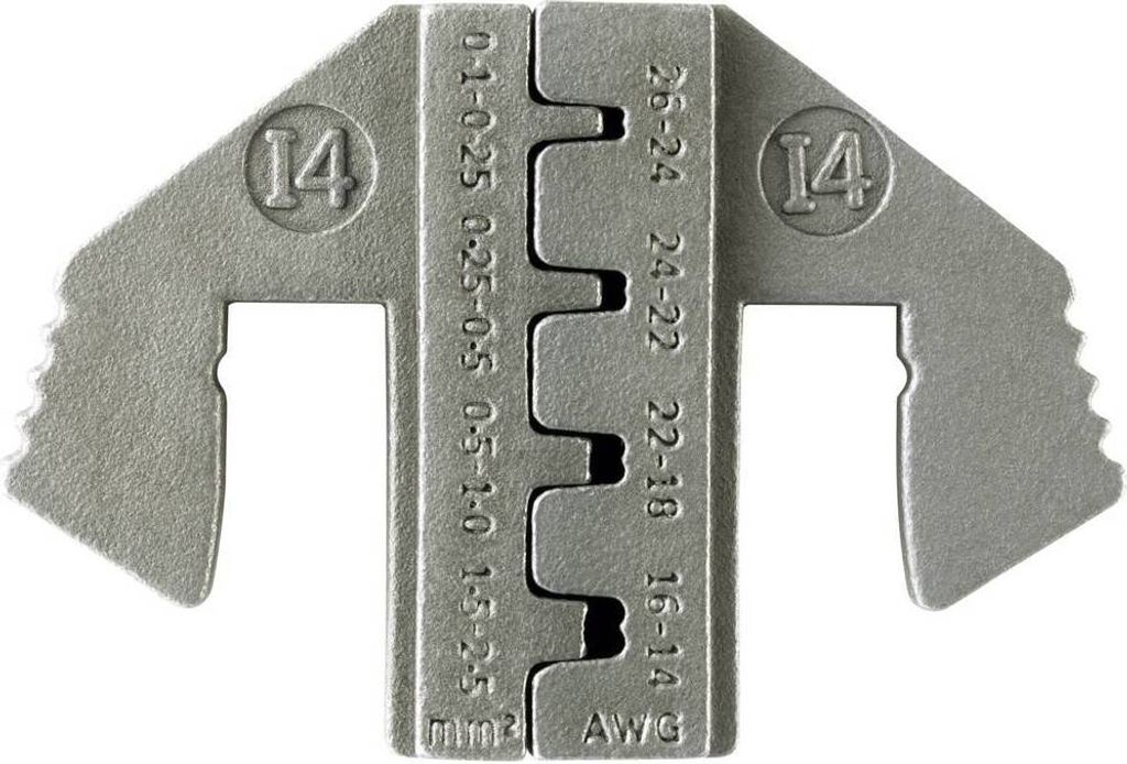 TOOLCRAFT PLE-0I4 Crimp-Einsätze Flachstecker Produktbild 