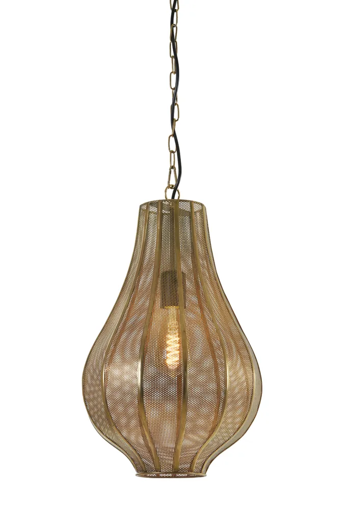 Lampe suspendue dorée Micha idéale pour salle à manger ou entrée chic