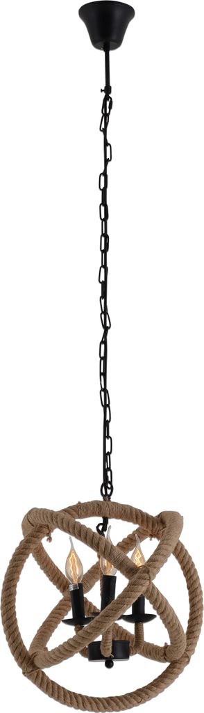 Näve - Pendelleuchte, Hemp, d:43cm; Gesamthöhe 150cm, Deckenplatte 12cm; 7065811