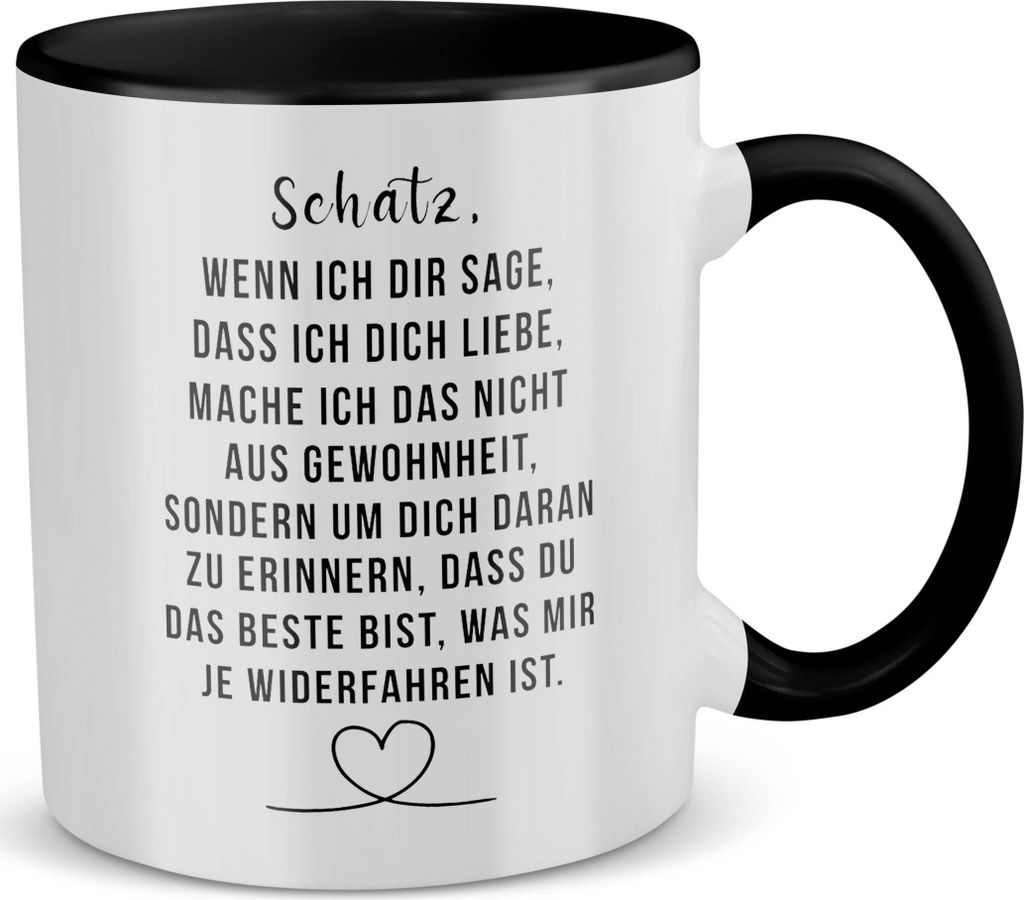 22Feels Schatz Jahrestag Geschenk Frauen Männer Hochzeitstag Ehefrau Tasse Ehemann Freund Freundin Valentinstag Geburtstag Weihnachten Kaffeetasse...
