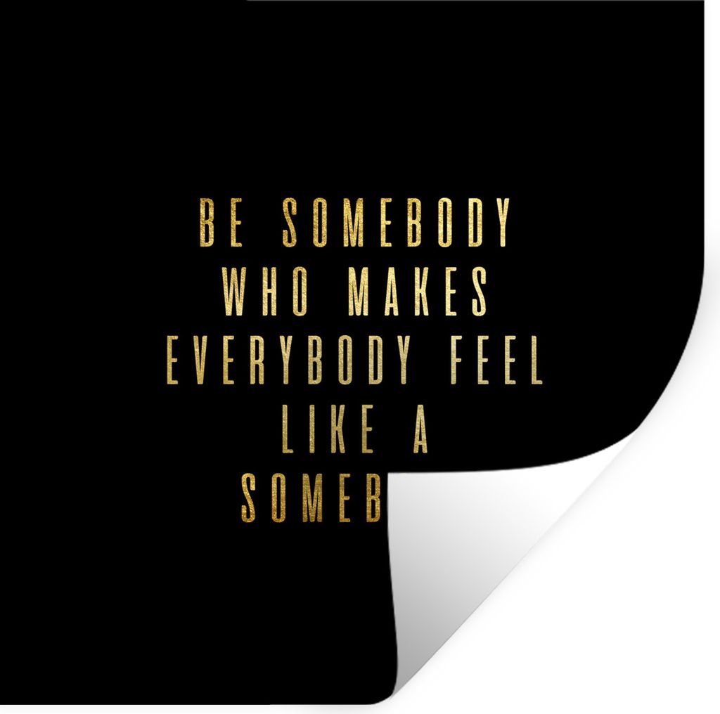MuchoWow Wandtattoo Wandsticker Wandaufkleber Zitate - Sprichwörter - Gold - Briefe 30x30 cm Selbstklebend und Repositionierbar - Repositionierb...