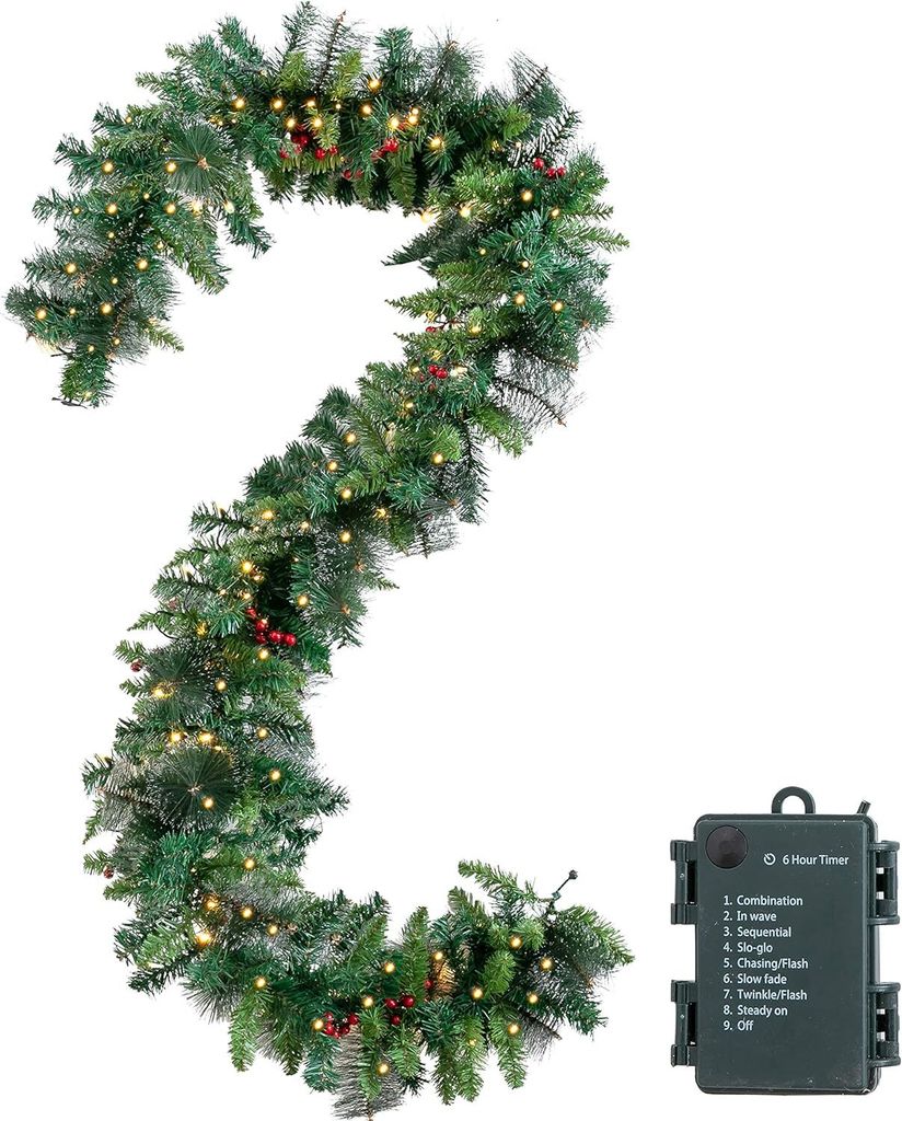 Meisterhome ® Weihnachtsgirlande Weihnachtsbeleuchtung Produktbild 