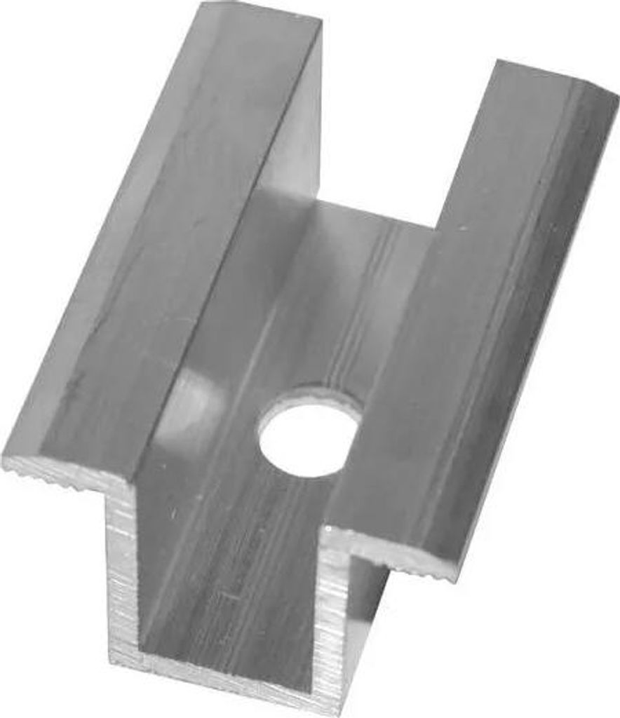 0% MwSt.1000 x Mittelklemme Silber für Modulhöhe Photovoltaik Solarmodul PV