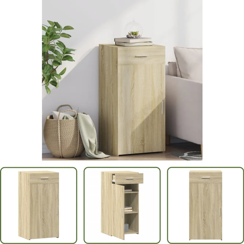 Sideboard Rovere Sonoma 45x93 cm - Mobile Contenitore in Legno Pregiato