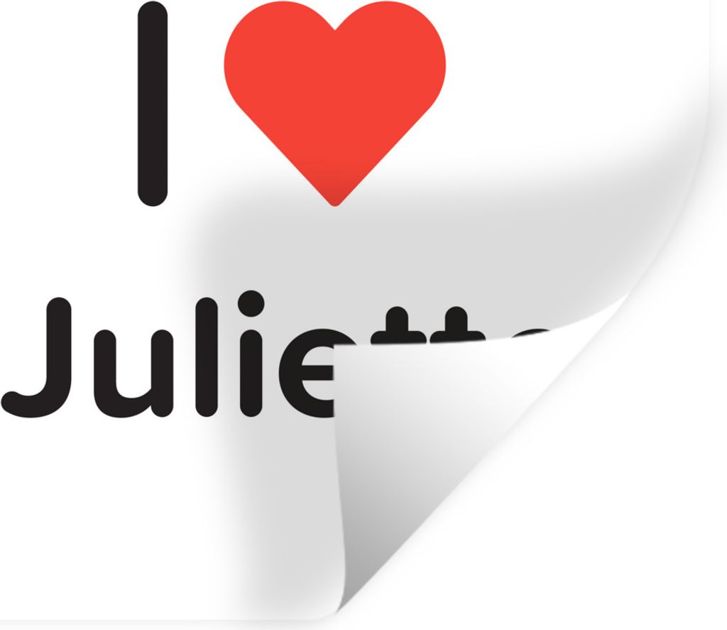 MuchoWow Wandtattoo Wandsticker Wandaufkleber Ich liebe - Juliette - Mädchen 80x80 cm Selbstklebend und Repositionierbar - Wierderverwendbar - S...