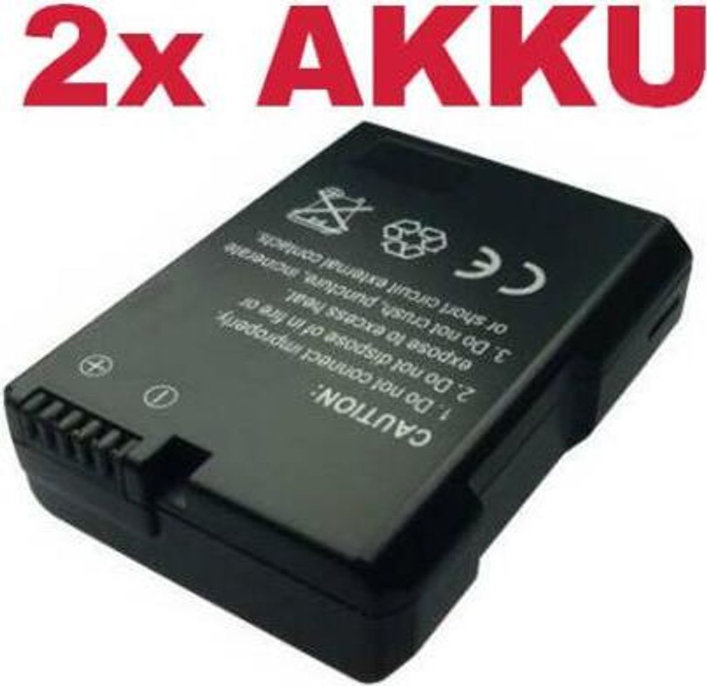 2x Trade-Shop Li-Ion Akku 7,2V/7,4V für Nikon MH-24 D3100 D3200 D3300 D3400 D3500 D5100 D5200 D5300 D5500 D5600 P7000 P7100 P7700 P7800 P8000 Df e...