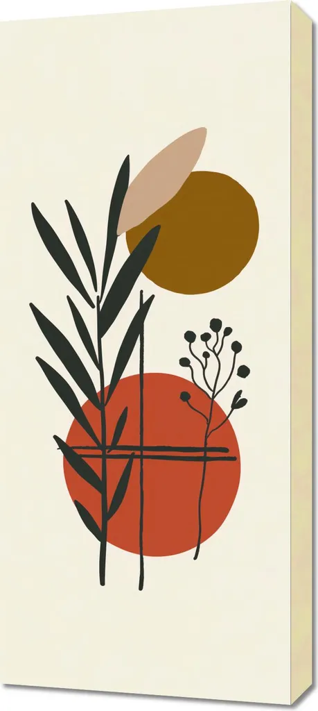 Quadro Contrasto nella Botanica 40x90 | Arreda con Emozione e Stile