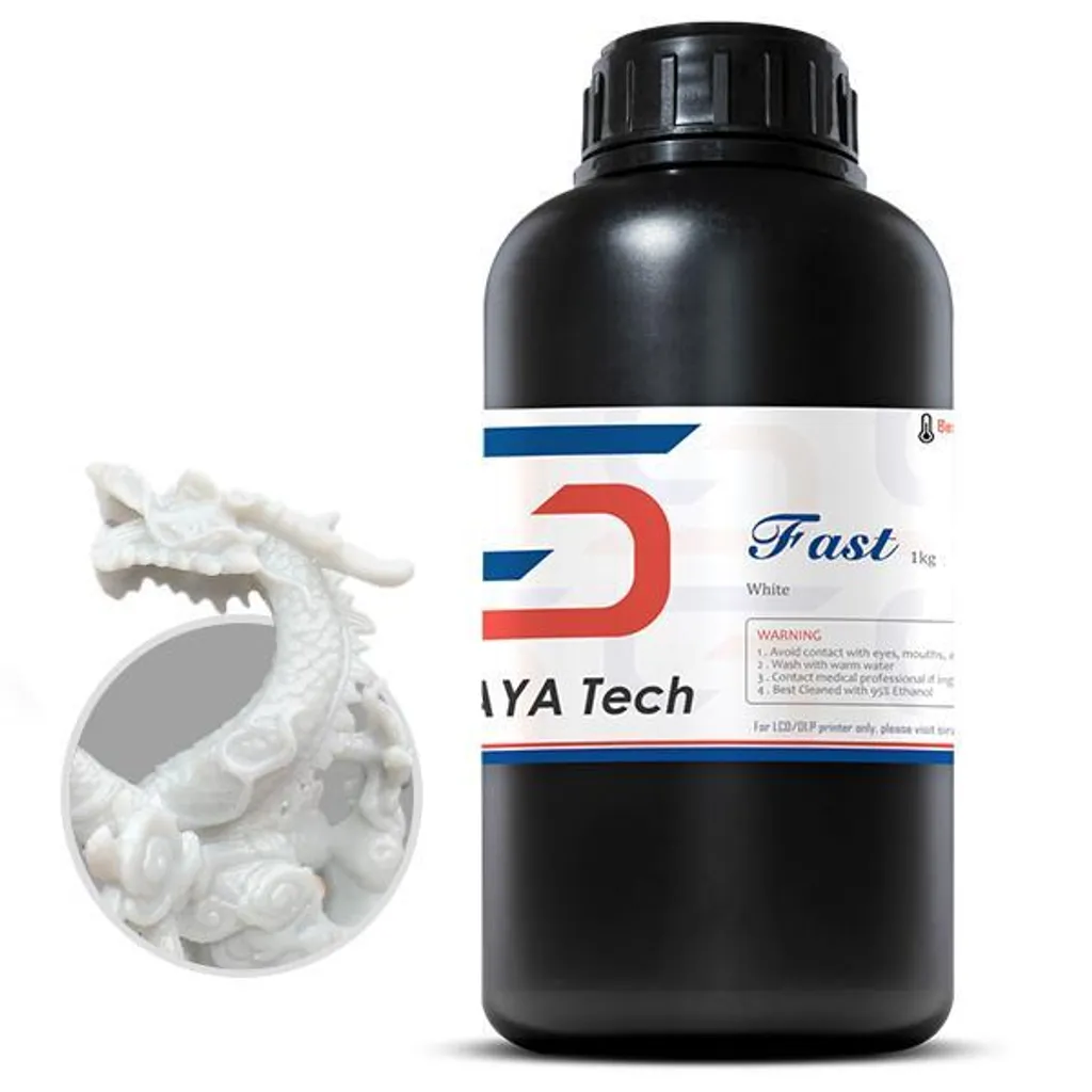Résine Siraya Tech Fast Blanche 1kg, Anti-Cassure pour Impression 3D Réussie