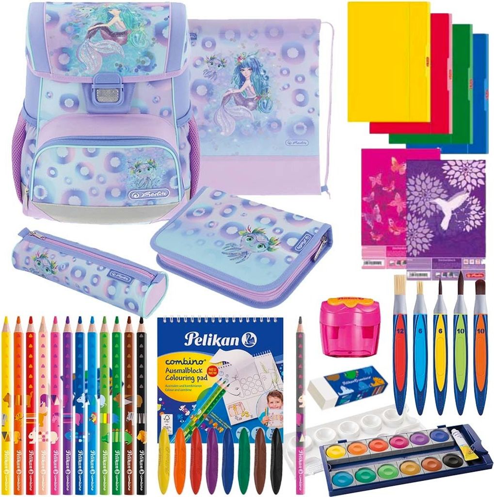Herlitz Schulranzen Set Loop Plus Mystic Mermaid 14-teilig Produktbild 