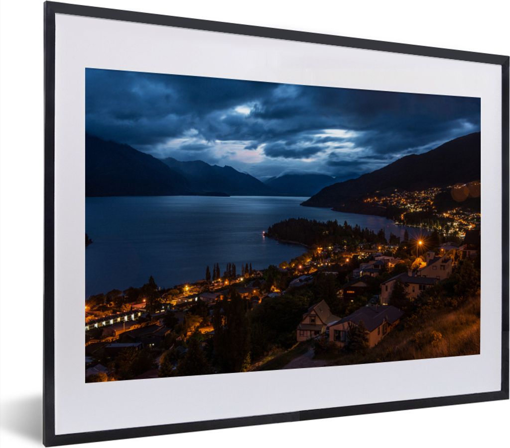 MuchoWow MuchoWow Gerahmtes Poster Wasser - Luft - See 40x30 cm - Poster mit zchwarzem Bilderrahmen - Bilderrahmen - Poster im Rahmen