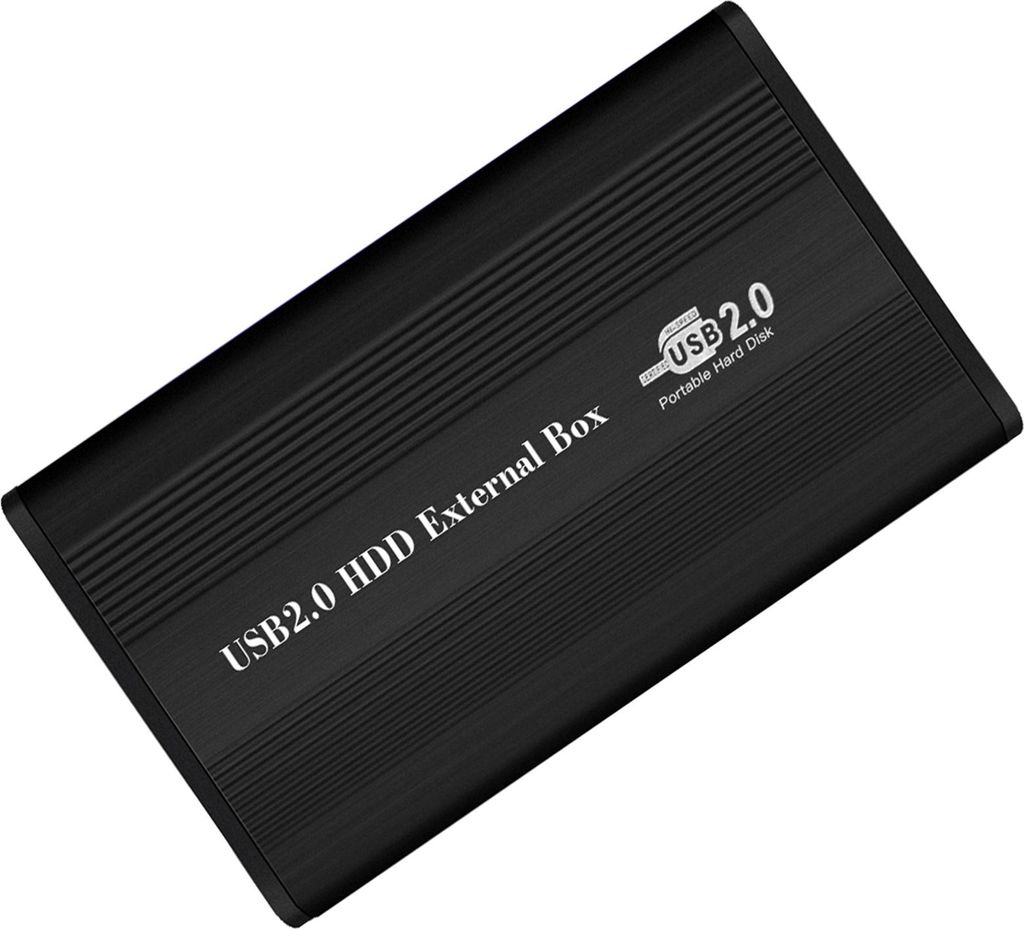 USB2.0 zu IDE Festplattengehäuse 2.5'' IDE HDD Gehäuse Tragbare Festplattenbox Aluminiumlegierung HDD Gehäuse Schwarz (ohne Festplatte)