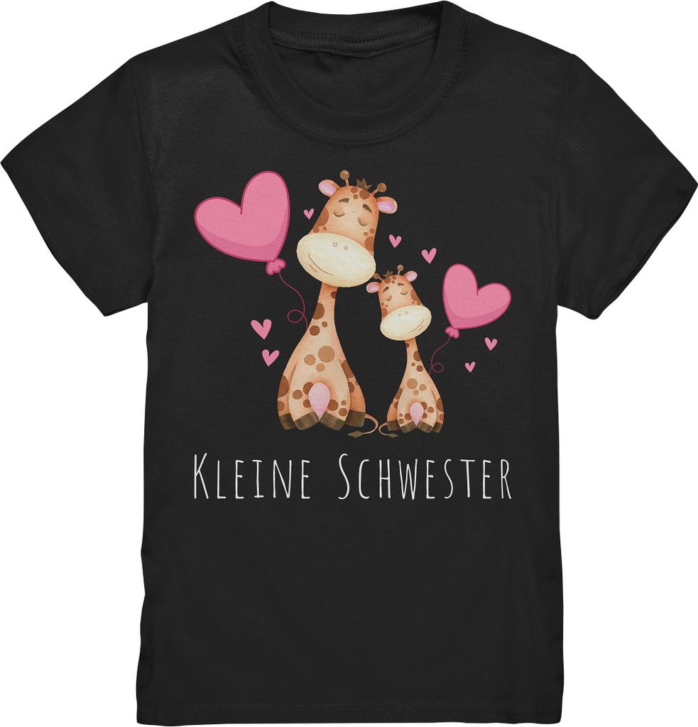 Kleine Schwester T-Shirt Giraffe Kleine Schwester Geschenk Produktbild 