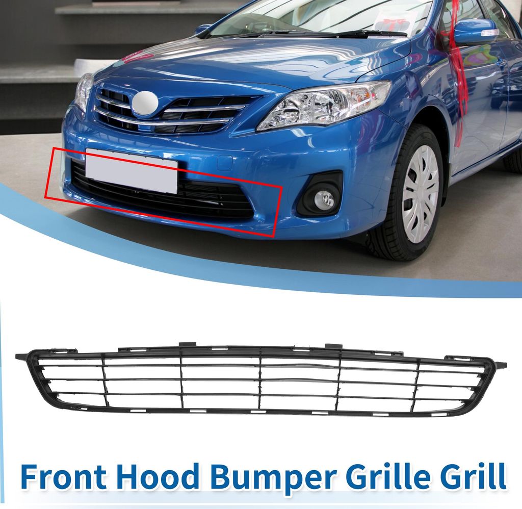 Frontuntere Motorhaubensto?stange Kš¹hlergrill Frontuntere Sto?stange Nierenkš¹hlergrill fš¹r Toyota Corolla LE 2009-2010 1 Stš¹ck Schwarz