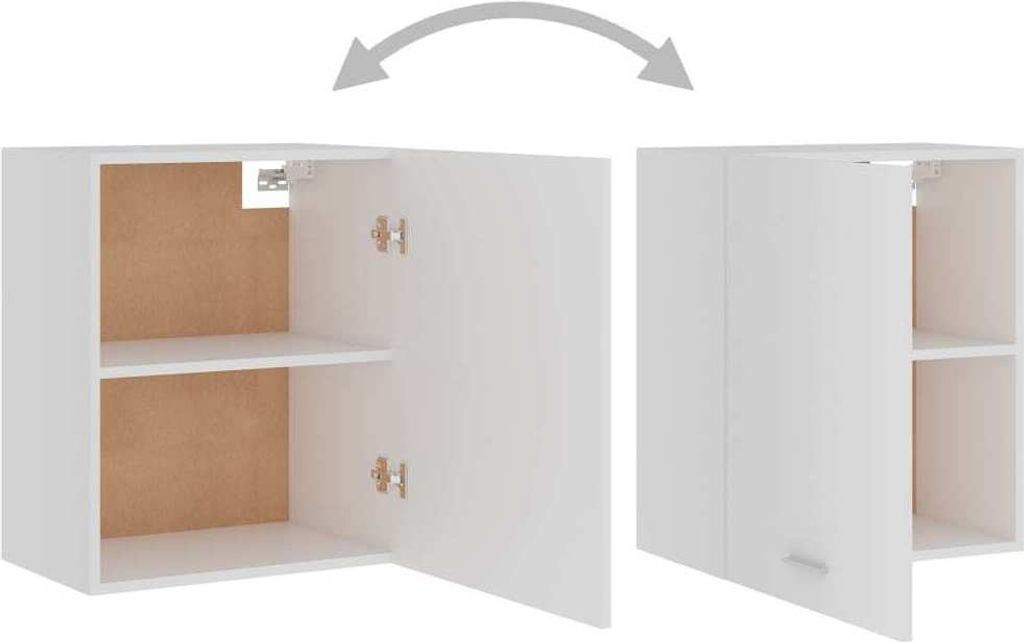 vidaXL Szafka ścienna biała 50x31x60 cm płyta wiórowa Zdjęcie produktu 4
