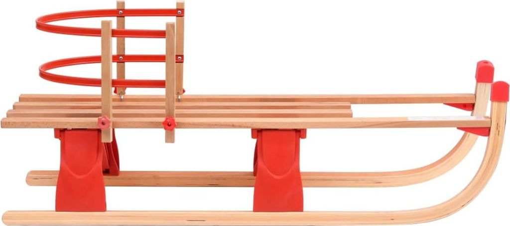 vidaXL Slitta pieghevole con schienale 119 cm legno Immagine del prodotto 