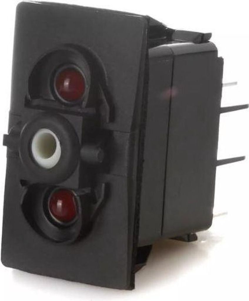 Schalter ON-ON 2 LEDs, rot 24 V , 1 Stück