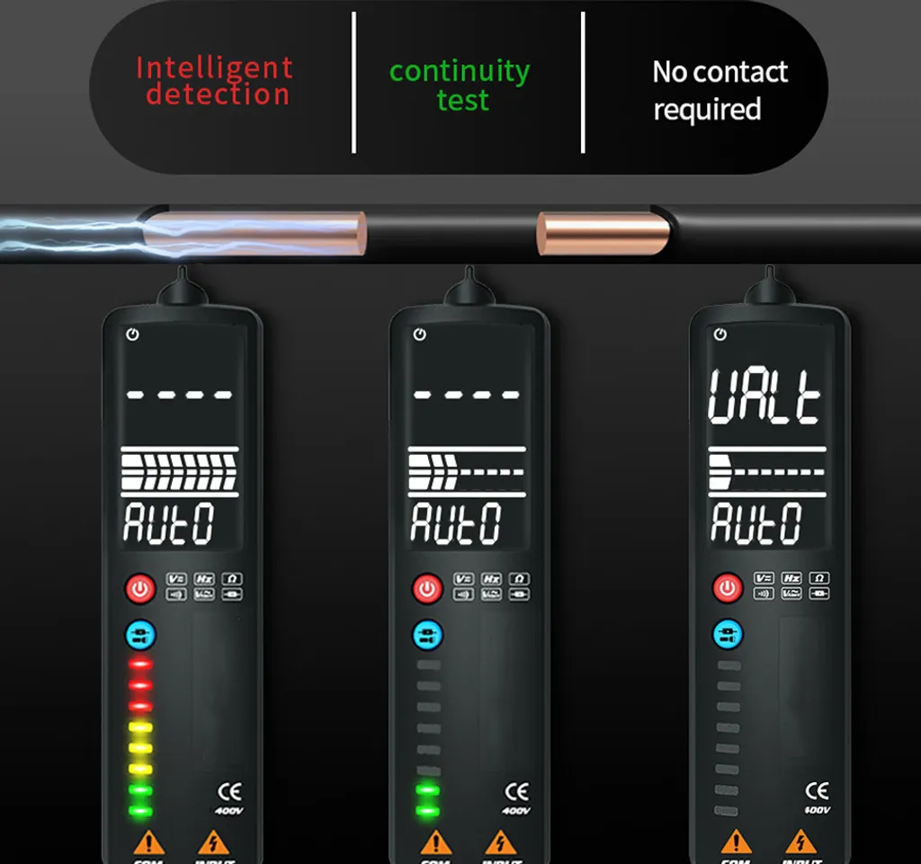 Multimètre bi-mode intelligent avec écran LCD et testeur de fréquence - 7