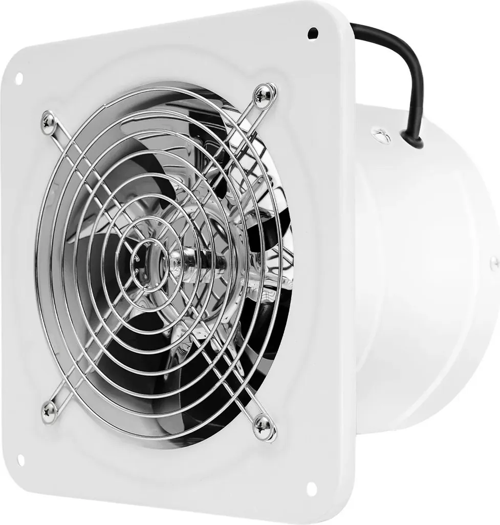 Aspiratore Industriale Bianco 150mm 40W 2600RPM Corpo Metallo Spina UE