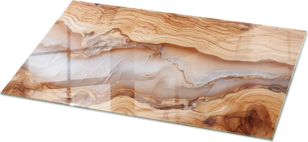 Naturholz mit Harz– Küchenarbeitsplatte – Glasplatte Küche – Glasarbeitsplatte – Küchenplatte Glas – Arbeitsfläche Glas – Pflegelei...