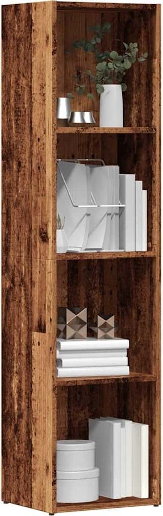 "im Angebot" Bücherregal, Standregal, Aufbewahrungsregal, Altholz-Optik 36×30×143 cm Holzwerkstoff - Aktenregal CC24171