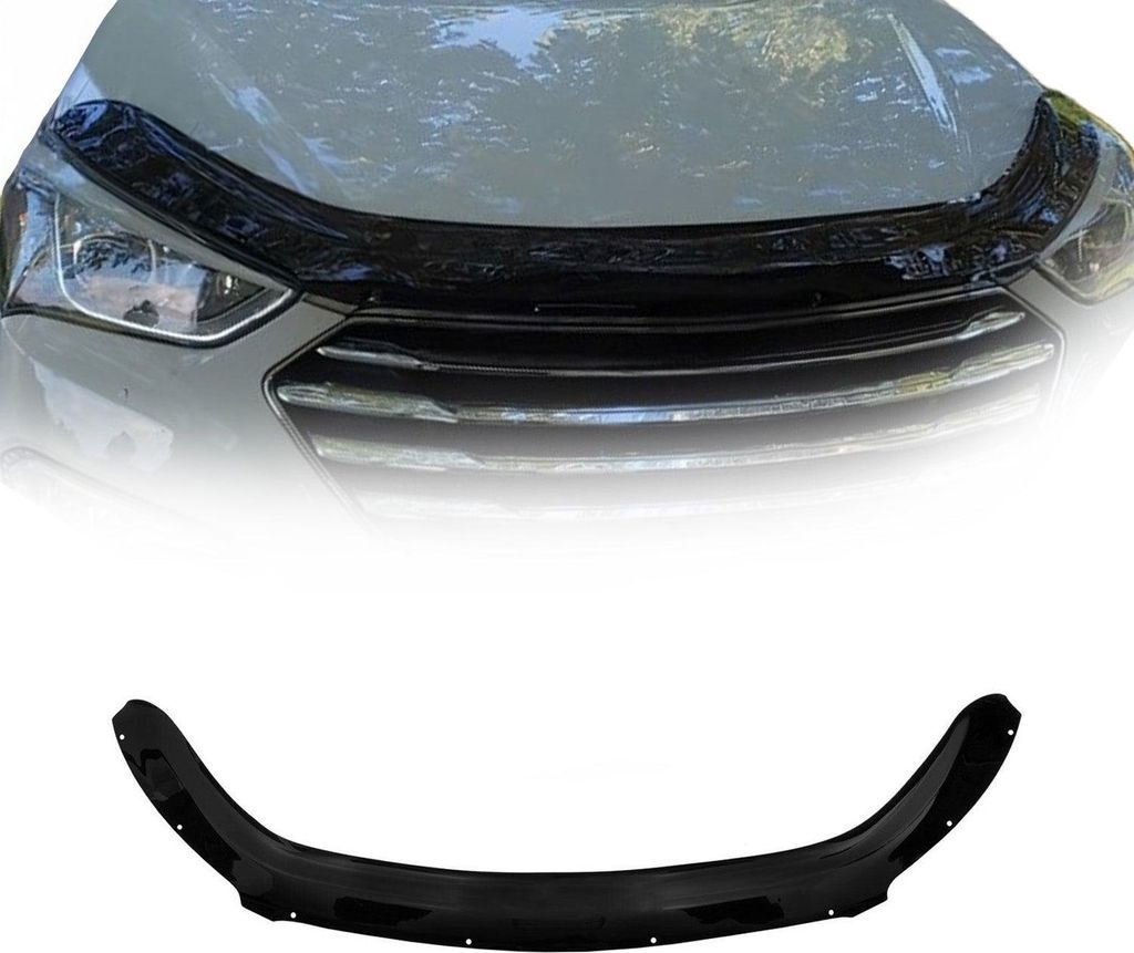 Motorhaube Deflektor Insektenschutz für Hyundai Santa Fe 2012-2018 Dunkel